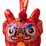 Maxbell Dragon Piggy Bank Chinese New Year Dragon Statue for Shelf Living Room Red