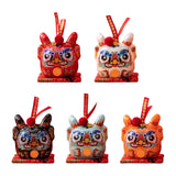 Maxbell Dragon Piggy Bank Chinese New Year Dragon Statue for Shelf Living Room Red