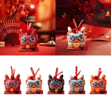 Maxbell Dragon Piggy Bank Chinese New Year Dragon Statue for Shelf Living Room Red