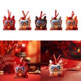 Maxbell Dragon Piggy Bank Chinese New Year Dragon Statue for Shelf Living Room Red