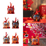 Maxbell Dragon Piggy Bank Chinese New Year Dragon Statue for Shelf Living Room Red