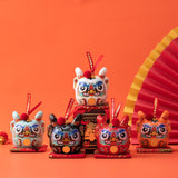 Maxbell Dragon Piggy Bank Chinese New Year Dragon Statue for Shelf Living Room Red