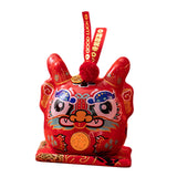 Maxbell Dragon Piggy Bank Chinese New Year Dragon Statue for Shelf Living Room Red