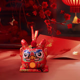 Maxbell Dragon Piggy Bank Chinese New Year Dragon Statue for Shelf Living Room Red