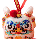 Maxbell Dragon Piggy Bank Chinese New Year Dragon Statue for Shelf Living Room White