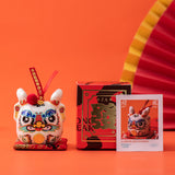 Maxbell Dragon Piggy Bank Chinese New Year Dragon Statue for Shelf Living Room White