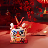 Maxbell Dragon Piggy Bank Chinese New Year Dragon Statue for Shelf Living Room White