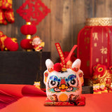 Maxbell Dragon Piggy Bank Chinese New Year Dragon Statue for Shelf Living Room White