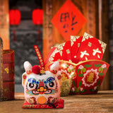 Maxbell Dragon Piggy Bank Chinese New Year Dragon Statue for Shelf Living Room White