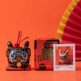 Maxbell Dragon Piggy Bank Chinese New Year Dragon Statue for Shelf Living Room Black