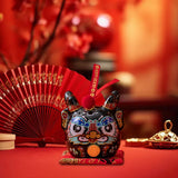 Maxbell Dragon Piggy Bank Chinese New Year Dragon Statue for Shelf Living Room Black