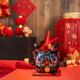 Maxbell Dragon Piggy Bank Chinese New Year Dragon Statue for Shelf Living Room Black