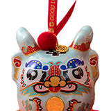 Maxbell Dragon Piggy Bank Chinese New Year Dragon Statue for Shelf Living Room Cyan