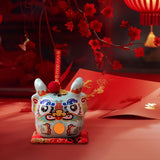 Maxbell Dragon Piggy Bank Chinese New Year Dragon Statue for Shelf Living Room Cyan