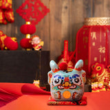 Maxbell Dragon Piggy Bank Chinese New Year Dragon Statue for Shelf Living Room Cyan