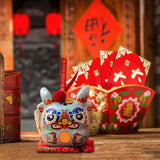 Maxbell Dragon Piggy Bank Chinese New Year Dragon Statue for Shelf Living Room Cyan