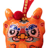 Maxbell Dragon Piggy Bank Chinese New Year Dragon Statue for Shelf Living Room Orange