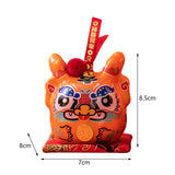 Maxbell Dragon Piggy Bank Chinese New Year Dragon Statue for Shelf Living Room Orange