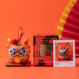 Maxbell Dragon Piggy Bank Chinese New Year Dragon Statue for Shelf Living Room Orange