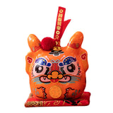 Maxbell Dragon Piggy Bank Chinese New Year Dragon Statue for Shelf Living Room Orange