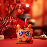 Maxbell Dragon Piggy Bank Chinese New Year Dragon Statue for Shelf Living Room Orange