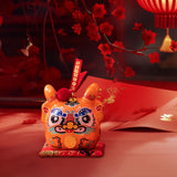 Maxbell Dragon Piggy Bank Chinese New Year Dragon Statue for Shelf Living Room Orange