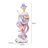 Maxbell Chinese Girl Figurine Crafts Traditional for Bedroom Car Dashboard Bookshelf Style B