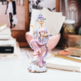 Maxbell Chinese Girl Figurine Crafts Traditional for Bedroom Car Dashboard Bookshelf Style B