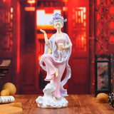 Maxbell Chinese Girl Figurine Crafts Traditional for Bedroom Car Dashboard Bookshelf Style B