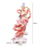 Maxbell Chinese Girl Figurine Crafts Traditional for Bedroom Car Dashboard Bookshelf Style C
