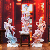 Maxbell Chinese Girl Figurine Crafts Traditional for Bedroom Car Dashboard Bookshelf Style C