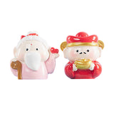 Maxbell 10x Traditional Chinese God Figurines Cute Fengshui Statue for Bedroom Hotel