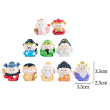 Maxbell 10x Traditional Chinese God Figurines Cute Fengshui Statue for Bedroom Hotel