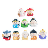 Maxbell 10x Traditional Chinese God Figurines Cute Fengshui Statue for Bedroom Hotel