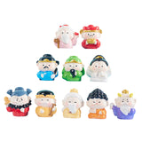 Maxbell 10x Traditional Chinese God Figurines Cute Fengshui Statue for Bedroom Hotel