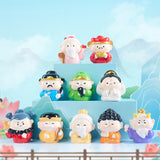 Maxbell 10x Traditional Chinese God Figurines Cute Fengshui Statue for Bedroom Hotel
