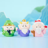 Maxbell 10x Traditional Chinese God Figurines Cute Fengshui Statue for Bedroom Hotel