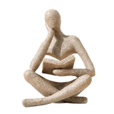 Maxbell Thinker Statue Home Decor Gift Abstract Ornament for Bedroom Tabletop Home