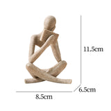Maxbell Thinker Statue Home Decor Gift Abstract Ornament for Bedroom Tabletop Home