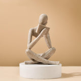 Maxbell Thinker Statue Home Decor Gift Abstract Ornament for Bedroom Tabletop Home
