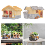Maxbell Flower Pot Cartoon Ornaments with Drainage Statue for Desk Kitchen Home
