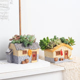 Maxbell Flower Pot Cartoon Ornaments with Drainage Statue for Desk Kitchen Home