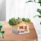 Maxbell Flower Pot Cartoon Ornaments with Drainage Statue for Desk Kitchen Home