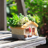 Maxbell Flower Pot Cartoon Ornaments with Drainage Statue for Desk Kitchen Home