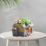 Maxbell Flower Pot Cartoon Ornaments with Drainage Statue for Desk Kitchen Home