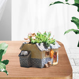 Maxbell Flower Pot Cartoon Ornaments with Drainage Statue for Desk Kitchen Home