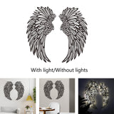 Maxbell Angel Wings Wall Art Decor Metal Wall Sculpture for Office Corridor Entrance