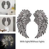 Maxbell Angel Wings Wall Art Decor Metal Wall Sculpture for Office Corridor Entrance
