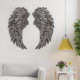 Maxbell Angel Wings Wall Art Decor Metal Wall Sculpture for Office Corridor Entrance