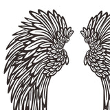 Maxbell Angel Wings Wall Art Decor Metal Wall Sculpture for Office Corridor Entrance